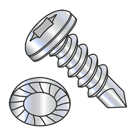 Usa Industrials Self-Drilling Screw, #12-14 x 1 in, Zinc Plated Steel Pan Head Torx Drive BULK-SCRW-11661
